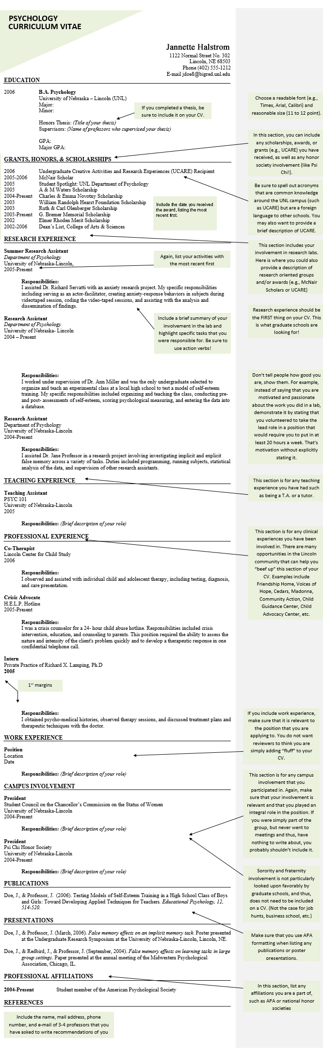 Psychology Cv And Resume Samples Templates And Tips